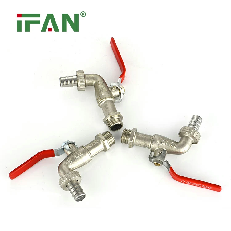 IFAN S03 Red Long Handle Brass Tap